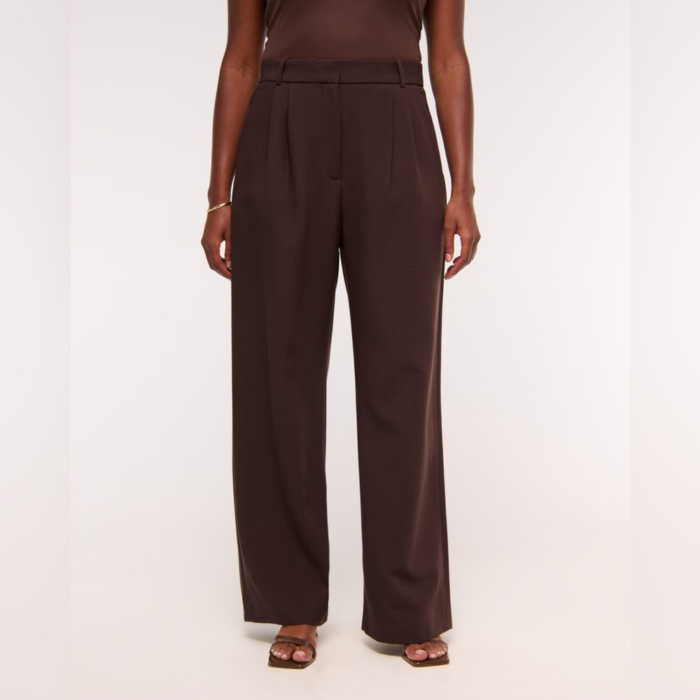 Abercrombie & Fitch Dark Brown Wide Leg Pants